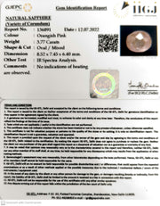 3.77/CT Natural Pink Sapphire with Govt Lab Certificate (16650)